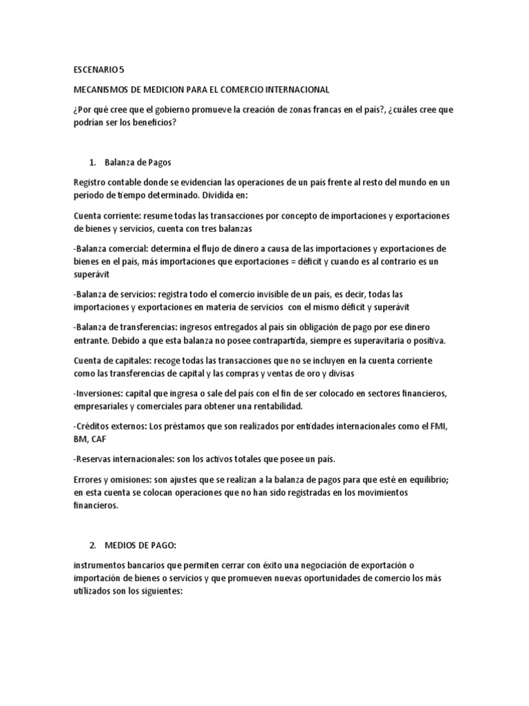 Comercio Internacional 5 | PDF | Balance de pagos | Negocios ...
