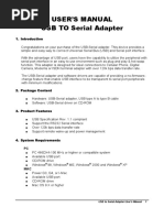 USB-SERIAL ADAPTER User's Manual - English