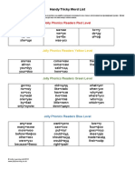 Handy Tricky Word List-с перевод на рус