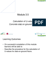 Module 3.5 Calculation of U Value Concrete Slab Ground Floor.
