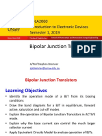 Bipolar Junction Transistors: SOLA2060 Introduction To Electronic Devices Semester 1, 2019