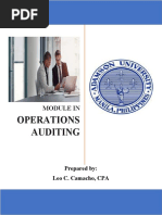 Module 2 Phases in Operational Auditing