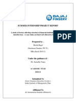 A Study of Factors Affecting Selection of Financial Institution For Consumer Durable Loan - A Case Study On Emi-Card Offered by Bajaj Finserv