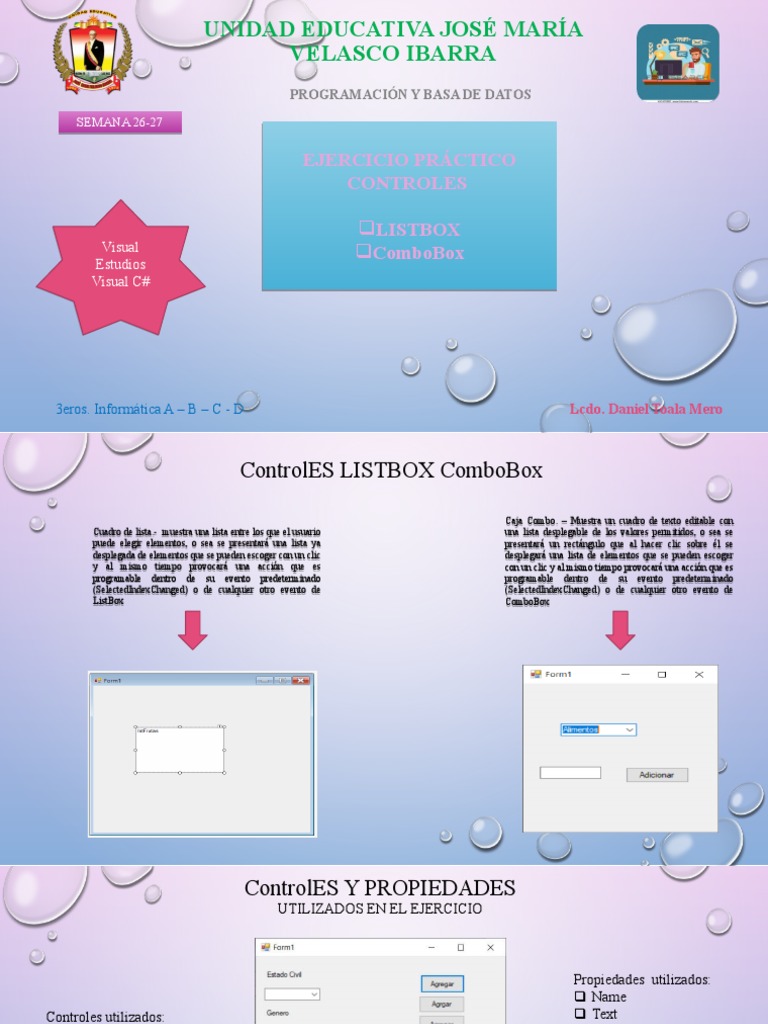 Controles ListBox y ComboBox en VB | PDF | Informática | Ciencias de la ...