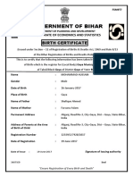 Bihar Birth Certificate Form F5M9T7