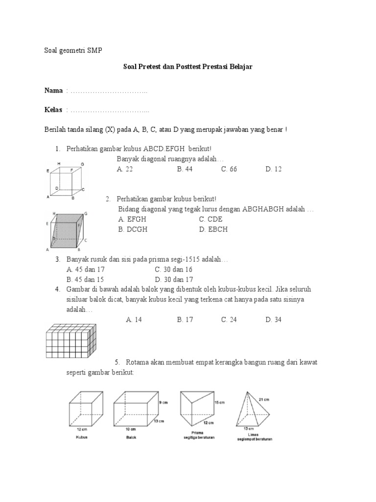 Soal Geometri Smp Pdf