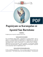 Pagsisiyam Sa Karangalan Ni San Bartolome