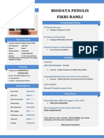 Biodata Fikri Ramli Penulis CV dan Pendidikan