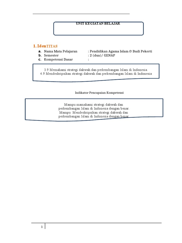 UKBM PAI Perkembangan Islam Nusantara | PDF