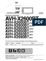 Pioneer Avh-X2600bt x2650bt x2690bt Crt5435 Car DVD Receiver