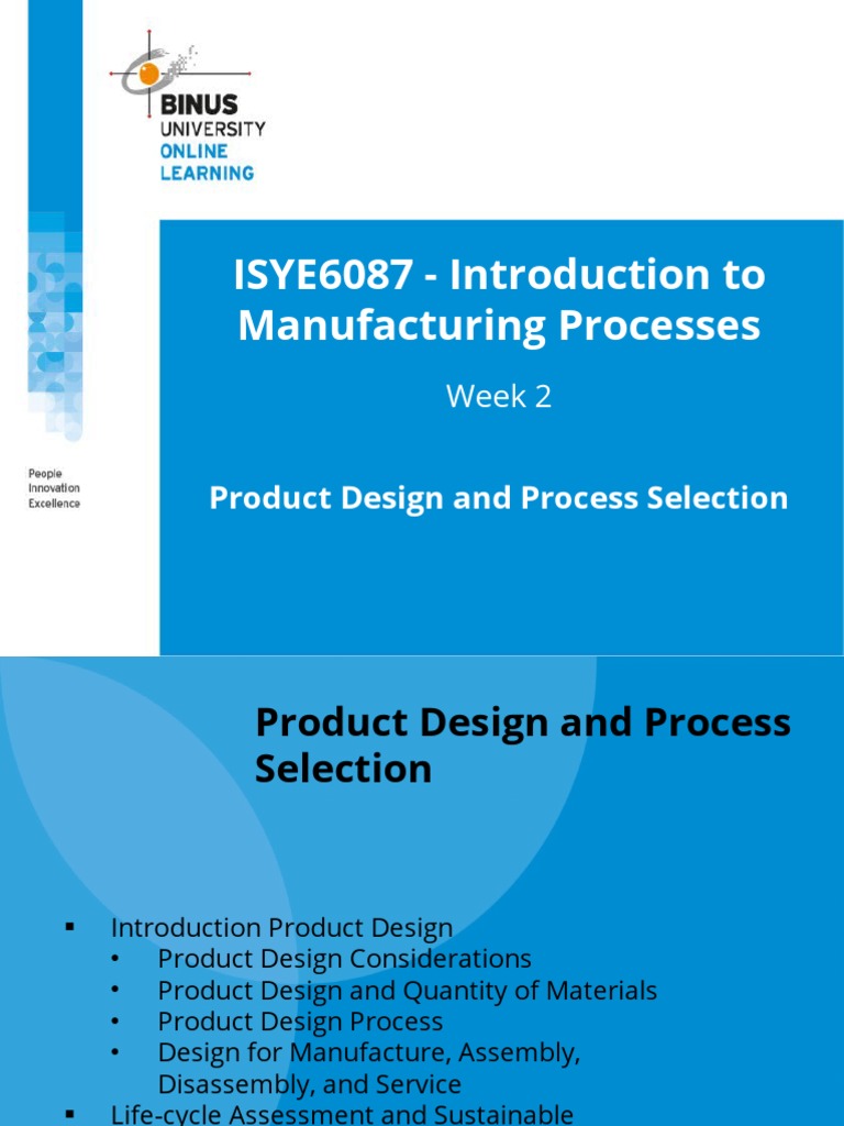 Product Design and Process Overview | PDF | Life Cycle Assessment ...