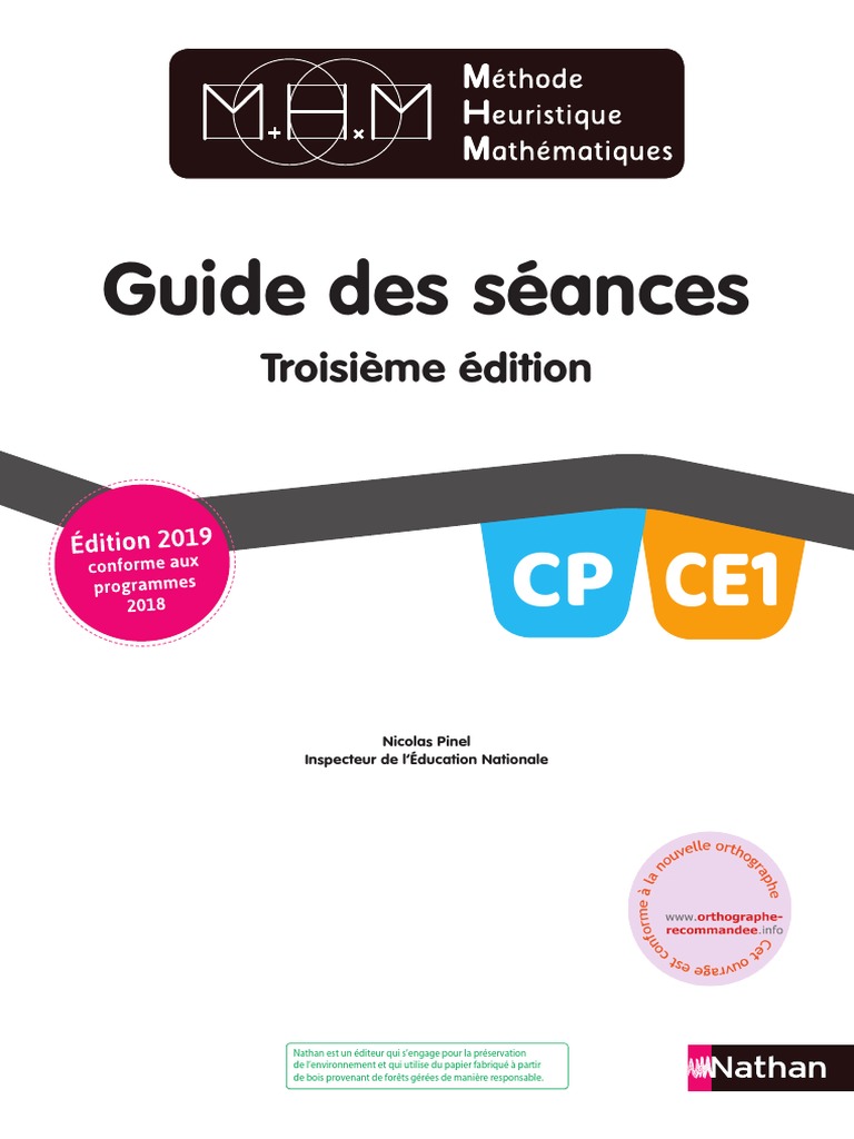 Guide Seances Cp Ce1 Pdf Nombre Entier Naturel