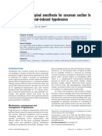 Low-Dose Spinal Anesthesia For Cesarean Section To Prevent Spinal-Induced Hypotension