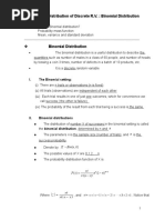 Ch1.6 Distribution of Discrete R.V.: Binomial Distribution