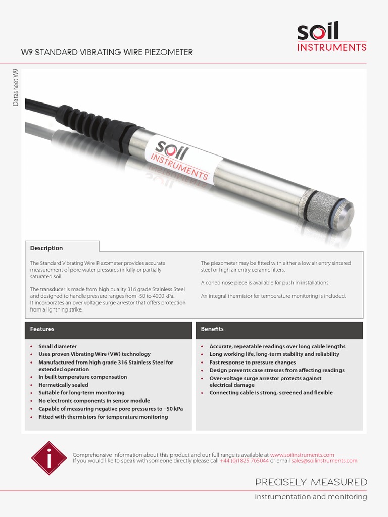 Accurate Measurement of Pore Water Pressures: A Technical Datasheet for ...