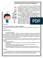 Sugestão de Roteiro Para Elaboração de Projetos