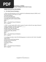 Chapter 1 Current Multinational Challenges and The Global Economy Multiple Choice and True/ False Questions 1.1 The Global Financial Marketplace