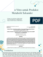 Kultur in Vitro Untuk Produksi Metabolit Sekunder