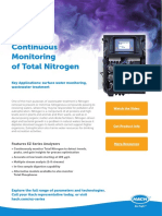 EZ Series: Continuous Monitoring of Total Nitrogen: Key Applications: Surface Water Monitoring, Wastewater Treatment