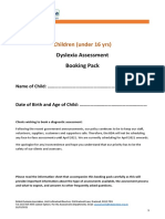 Child Assessment Booking Pack