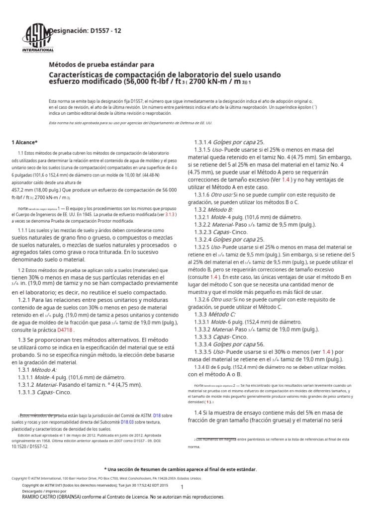 Astm d1557 12 proctor modificado 002 en es pdf densidad