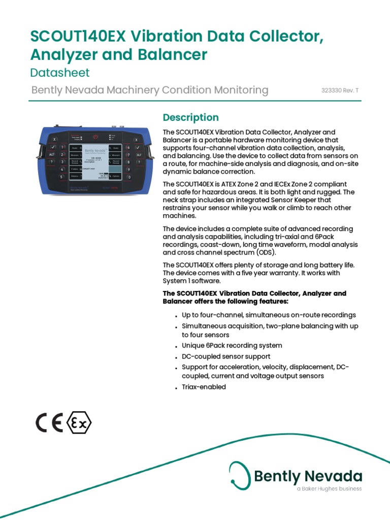 SCOUT140EX Vibration Data Collector Datasheet 323330 PDF | PDF ...