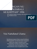 NU dan Khittah 1926