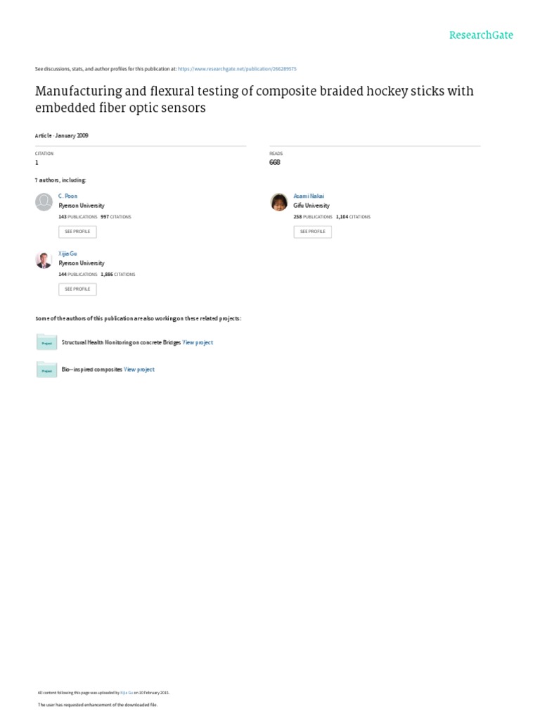 Manufacturing and Flexural Testing of Composite BR PDF Optical