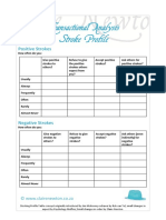 TA Transactional Analysis Stroke Profile Worksheet