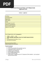 International Sponsored Visitors and Visiting Faculty Application Form