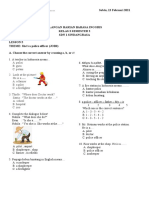 Ulangan Harian Lesson 5 Kls 3