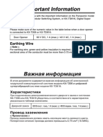 KX-TD1232 Informacion Importante