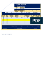 Template Jadwal Kerja Mingguan