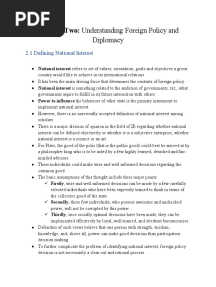 Chapter Two: Understanding Foreign Policy And: Diplomacy