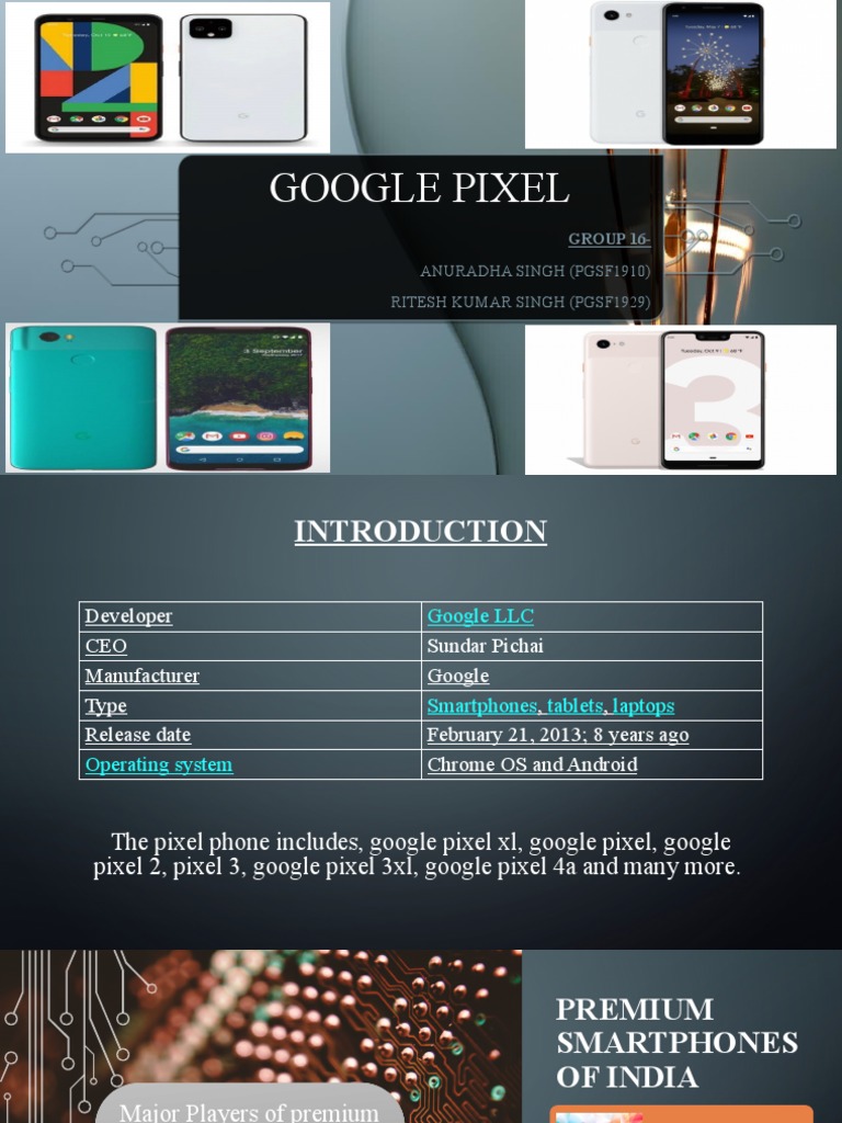 Google Pixel (Group 16) | PDF | Smartphone | Android (Operating System)