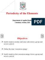 05 - CHEM 111 - Lecture 5 - Periodicity of The Elements