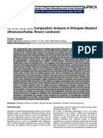 Oil and Fatty Acid Composition Analysis of Ethiopian Mustard (Brasicacarinataa. Braun) Landraces