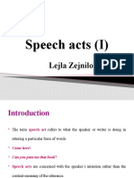 Speech Acts (I)