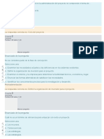 A Gestión de Planificación y Calidad en La Administración Del Proyecto No Comprende El Tema De