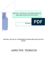 METODO, TÉCNICAS E INSTRUMENTOS PARA RECOLECCION DE DATOS