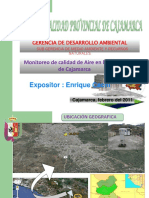 Expositor: Enrique Cachi: Monitoreo de Calidad de Aire en La Ciudad de Cajamarca