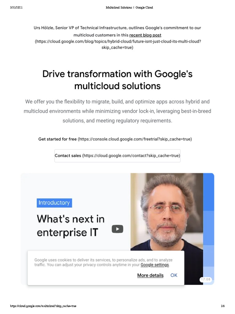Google Cloud Multicloud Solutions Guide | PDF | Cloud Computing ...