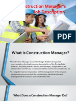 Construction Manager's Job Description