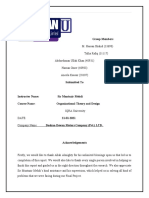 Organizational Structure and Departments of Daehan-Dewan Motors