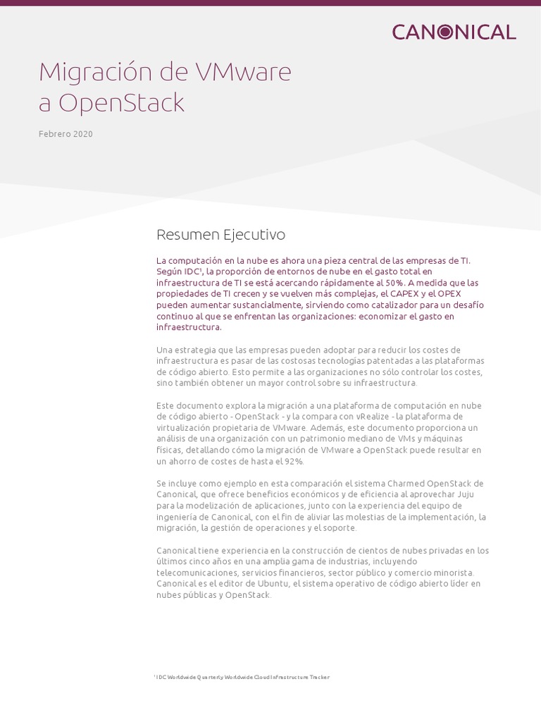 VMware - To - OpenStack - Spanish - 24.01.20 | PDF | Pila abierta ...