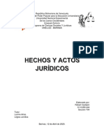 Hechos y Actos Jurídicos