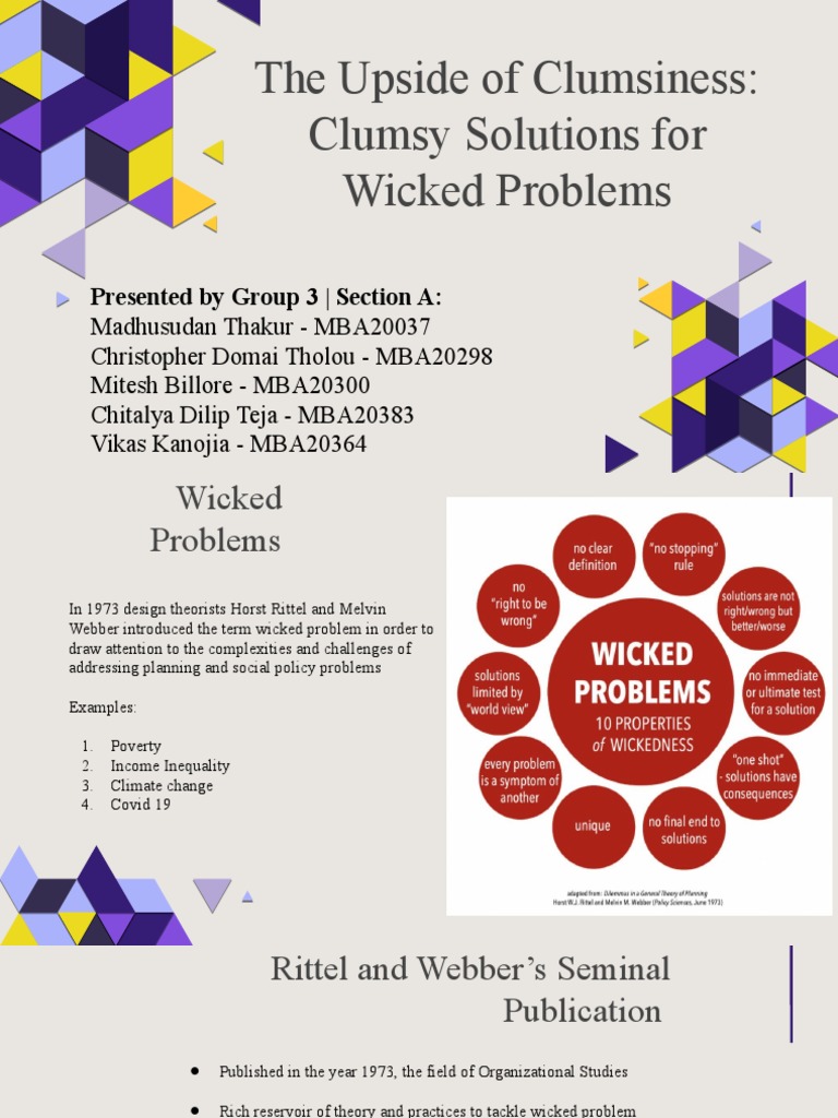 The Upside of Clumsiness: Clumsy Solutions For Wicked Problems | PDF ...