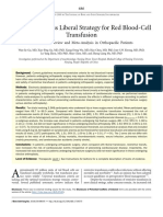 Restrictive Versus Liberal Strategy For Red Blood-Cell Transfusion