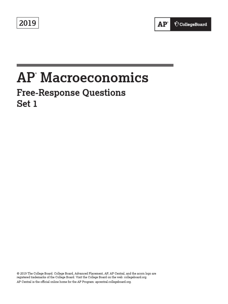 AP Macroeconomics FreeResponse Questions Set 1 PDF Long Run And