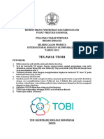 IBO 2021 Tes Awal Teori Pelatnas Tahap 1 - Soal